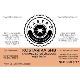Castro Kosta Rika  Nitelikli  Kahve 1000 Gr. (4x250Gr)